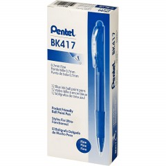 Ручка шариковая автомат. PENTEL BK417-С рез.манж.син ст. 0,7мм Ручка шариковая автомат. PENTEL BK417-С рез.манж.син ст. 0,7мм - фото 3