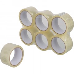 Клейкая лента упаковочная 48мм х 50м 45мкр прозрачная 6 шт/уп  СПб - фото 2