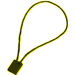 Биркодержатель веревочный 1000шт,  черный