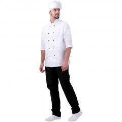Костюм ШЕФ-ПОВАР муж, цв.бел/чер.(Кос044)(р.48-50) р.170-176 Костюм ШЕФ-ПОВАР муж, цв.бел/чер.(Кос044)(р.48-50) р.170-176 - фото 8