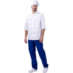 Костюм ШЕФ-ПОВАР муж, цв.бел/вас.(Кос801)(р.56-58) р.170-176 Костюм ШЕФ-ПОВАР муж, цв.бел/вас.(Кос801)(р.56-58) р.170-176 - фото 7