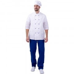Костюм ШЕФ-ПОВАР муж, цв.бел/вас.(Кос801)(р.56-58) р.170-176 Костюм ШЕФ-ПОВАР муж, цв.бел/вас.(Кос801)(р.56-58) р.170-176 - фото 10