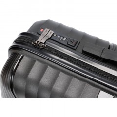 Чемодан TORBER Nevo, черн, полипроп, 40 х 25 х 55 см, 32 л, T2207S-Black - фото 6