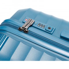 Чемодан TORBER Nevo, синий, полипроп, 49 х 28 х 76 см, 95 л, T2207L-Blue - фото 6