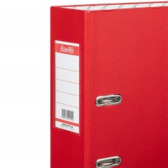 Папка-регистратор ECONOMYPLUS 80мм,красн,ПБП1,карм.ко,мет.уг - фото 5