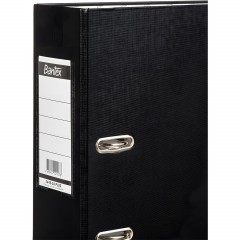 Папка-регистратор ECONOMY PLUS 80мм,чер,ПБП1,карм.кор,мет.уг - фото 5