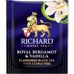 Чай Richard Royal Bergamot & Vanilla черный, аромат, 2гx100сашет Чай Richard Royal Bergamot & Vanilla черный, аромат, 2гx100сашет - фото 2