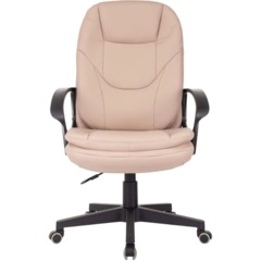 Кресло VB_EChair 668LT PU бежевый эко.кожа крестов. пластик - фото 4