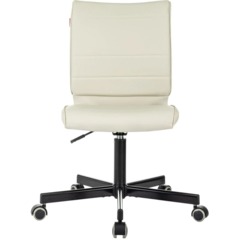 Кресло VB_EChair 303 PU слоновая кость эко.кожа крестов. металл черный - фото 3