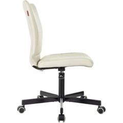 Кресло VB_EChair 303 PU слоновая кость эко.кожа крестов. металл черный - фото 4