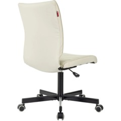 Кресло VB_EChair 303 PU слоновая кость эко.кожа крестов. металл черный - фото 5