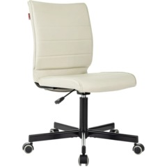 Кресло VB_EChair 303 PU слоновая кость эко.кожа крестов. металл черный - фото 6