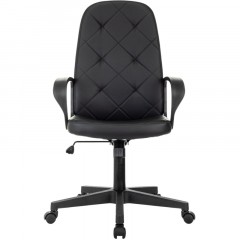 Кресло VB_EChair 602 PU черный эко.кожа крестов. пластик Кресло VB_EChair 602 PU черный эко.кожа крестов. пластик - фото 2