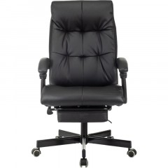Кресло VB_EChair 624 PU PM черный эко.кожа подст.для ног Кресло VB_EChair 624 PU PM черный эко.кожа подст.для ног - фото 2