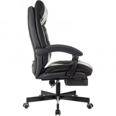 Кресло VB_EChair 624 PU PM черный эко.кожа подст.для ног Кресло VB_EChair 624 PU PM черный эко.кожа подст.для ног - фото 3