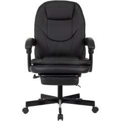 Кресло VB_EChair 668 PU P черный эко.кожа подст.для ног Кресло VB_EChair 668 PU P черный эко.кожа подст.для ног - фото 2