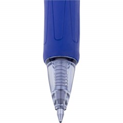 Ручка гелевая автомат. CROWN AJ-5000R 0,7мм. Автомат. рез. манж. син - фото 3