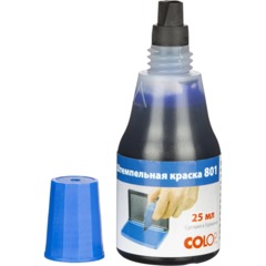 Краска штемпельная 801/1 вод-глиц.осн,син,25мл(ан-г 7011)Colop пр-во Герман - фото 6