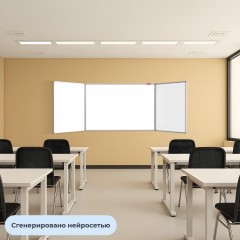 Доска магнитно-маркерная 100х300 2-створ. лак Россия - фото 5