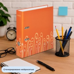 Папка-регистратор Attache Fantasy 75мм ламин.картон оранжевый,бум/лам.карт - фото 15