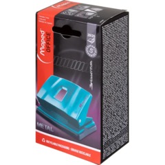 Дырокол ESSENTIALS METAL DECO металл,2 отв,20/25л,бирюз,короб.с подв.402400 - фото 9