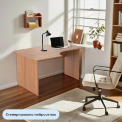 Стол эргономичный Easy LT Оптима левый 1350х880/590х740 орех new 16/16 - фото 2