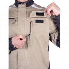 Куртка лет муж ТУРБО SAFETY (Кур402) беж/т-сер (112-116, 182-188) Куртка лет муж ТУРБО SAFETY (Кур402) беж/т-сер (112-116, 182-188) - фото 4