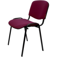 Стул 0MX_UA_EChair Rio(ИЗО/ISO) черн, ткань бордовый С-29 - фото 6