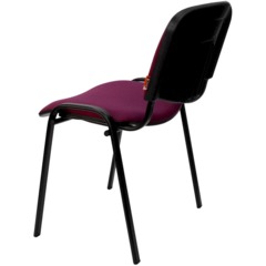 Стул 0MX_UA_EChair Rio(ИЗО/ISO) черн, ткань бордовый С-29 - фото 8