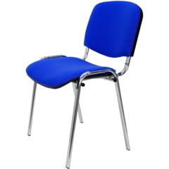 Стул 0MX_UA_EChair Rio(ИЗО/ISO) хром, ткань синий С-6, поперечина 18 - фото 6