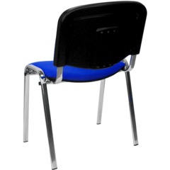 Стул 0MX_UA_EChair Rio(ИЗО/ISO) хром, ткань синий С-6, поперечина 18 - фото 7