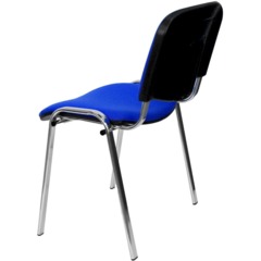 Стул 0MX_UA_EChair Rio(ИЗО/ISO) хром, ткань синий С-6, поперечина 18 - фото 8