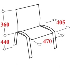 Стул 0MX_UA_EChair Rio(ИЗО/ISO) черн, ткань синий C-6 - фото 4
