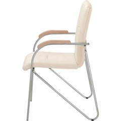 Конференц-кресло 0MX_UA_SAMBA Chrome к/з бежев./бук (V-18 1.007) - фото 3