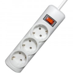 Сетевой фильтр PROGIX PG332 3р/5м/2,2кВт/10А заземление, белый, ПВС 3х0.75 Сетевой фильтр PROGIX PG332 3р/5м/2,2кВт/10А заземление, белый, ПВС 3х0.75 - фото 2