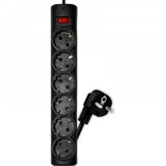 Сетевой фильтр PROGIX PG649 6р/10м/3,5кВТ/16А заземление,черный,КГ-ХЛ 3х1.5 - фото 2