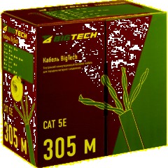 Кабель BigTech BT-CECR-005 медь FTP 4 пары, кат.5e AWG24 PVC 305м сер - фото 2