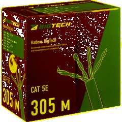Кабель BigTech BT-CECR-016 CCA FTP 4 пары, кат.5e AWG24 LSZH 305м оранж - фото 2
