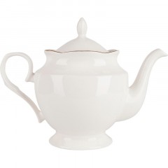 Чайник Belle v=1300мл с золотой окантовкой  (фарфор), 0850069 - фото 3