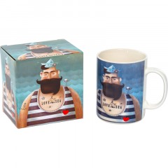 Кружка 510мл Love Sea, NEW BONE CHINA, подар.уп, 133-08065 Кружка 510мл Love Sea, NEW BONE CHINA, подар.уп, 133-08065 - фото 2