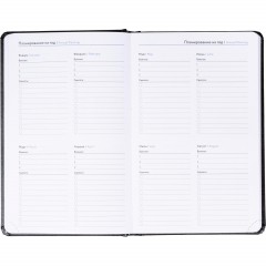 Ежедневник недатированный Attache А5, 160л, 138x213 мм балакрон, черный - фото 10