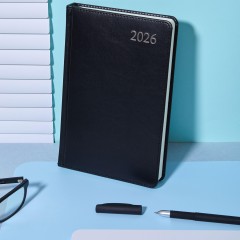 Ежедневник датированный 2026 Attache А5, 168л, 138x213мм, под кожу, черный - фото 18