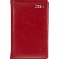 Ежедневник датированный 2026 Attache А5, 168л, 138x213мм, под кожу бордовый - фото 2