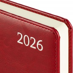 Ежедневник датированный 2026 Attache А5, 168л, 138x213мм, под кожу бордовый - фото 3