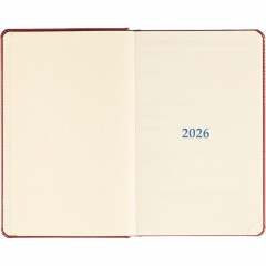 Ежедневник датированный 2026 Attache А5, 168л, 138x213мм, под кожу бордовый - фото 7