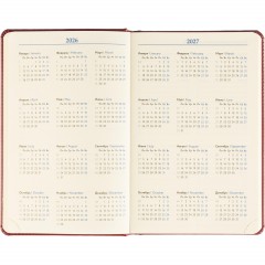 Ежедневник датированный 2026 Attache А5, 168л, 138x213мм, под кожу бордовый - фото 9