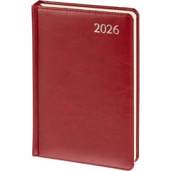 Ежедневник датированный 2026 Attache А5, 168л, 138x213мм, под кожу бордовый - фото 18