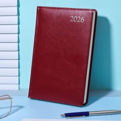 Ежедневник датированный 2026 Attache А5, 168л, 138x213мм, под кожу бордовый - фото 19