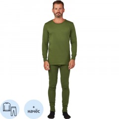 Белье нательное трикотаж зимнее цвет олива (р.56-58) р.158-164