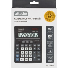 Калькулятор настольный Attache CDB1201-BK 12-разрядный черный 205x155x35 мм - фото 5